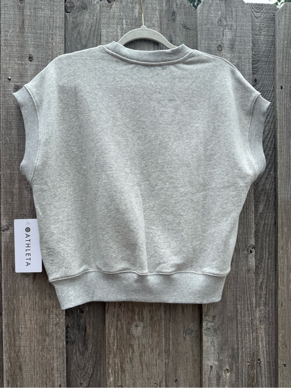 Athleta Heathered Light Gray Crewneck Tank - Picture 3 of 3